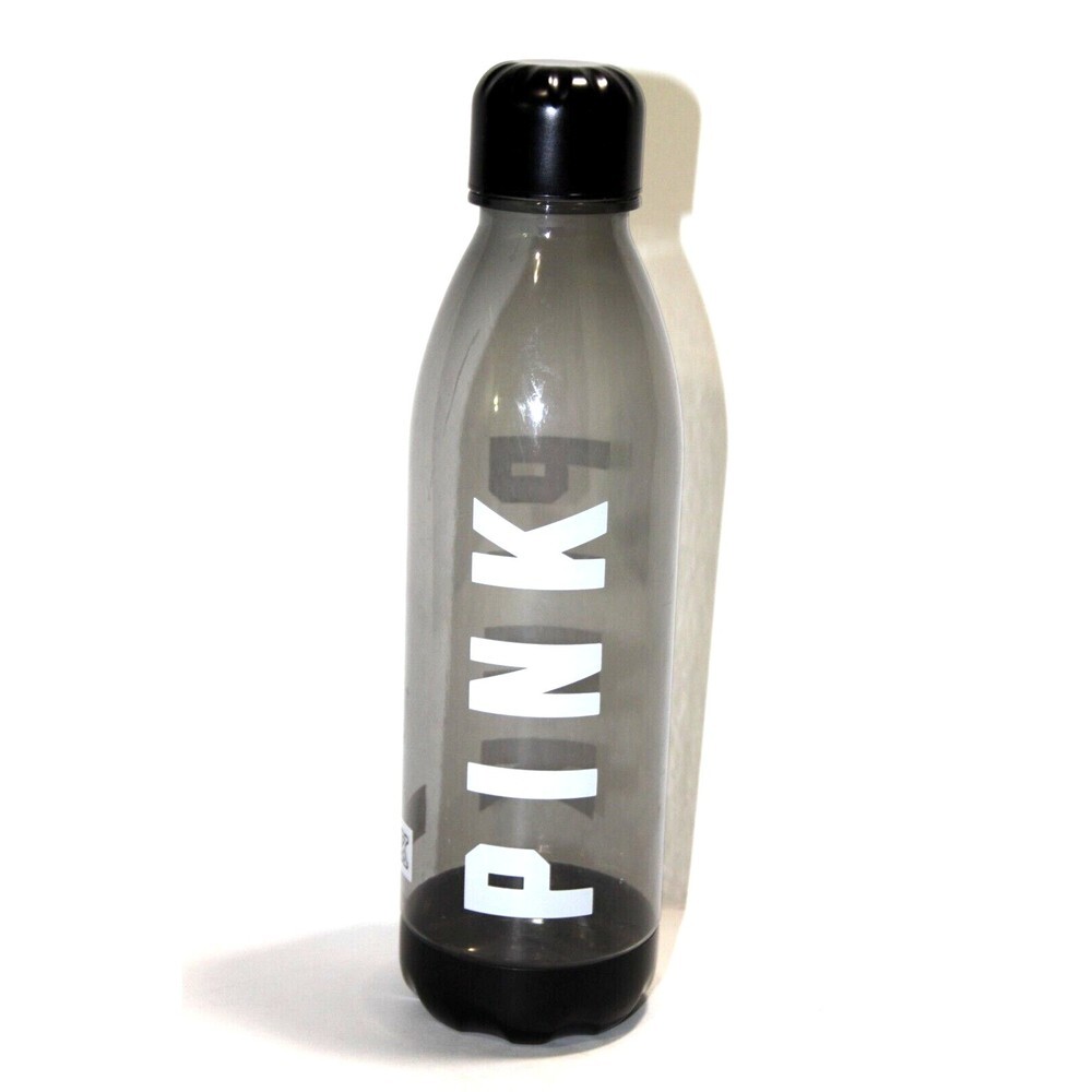 Victorias Secret Pink Water Bottle Tumbler Charcoal White Black Twist Top 32 oz